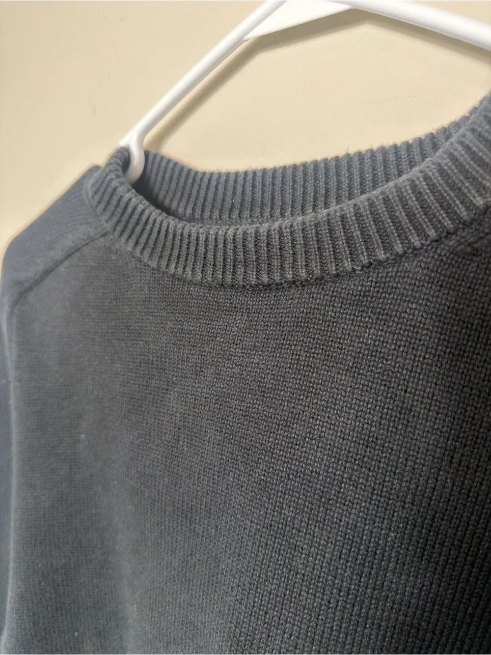 JCrew Cotton Crew Neck Sweater, Black, size XS